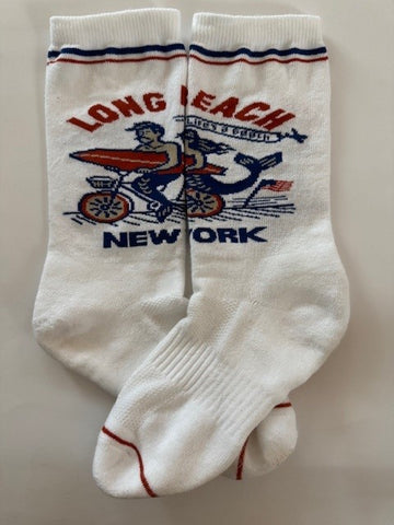 Athletic crew MERMAID & MERMAN BIKING ON BOARDWALK SOCKS