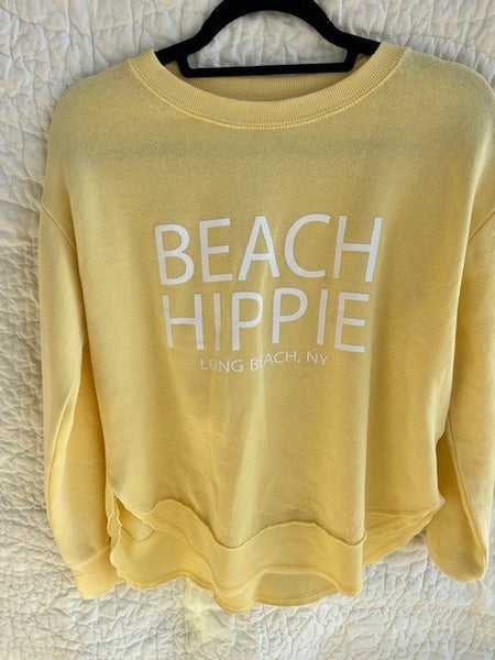 Ladies Beach Hippie Crewneck Sweatshirt
