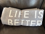 Life is Better at the Beach Long Beach, NY Blanket