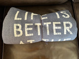 Life is Better at the Beach Long Beach, NY Blanket
