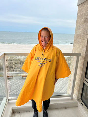 Life's a Beach Enjoy the Waves Rain Poncho